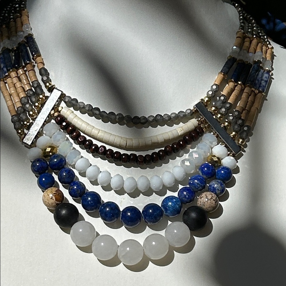 Nakamol Multicolor Beaded Statement Necklace - image 6